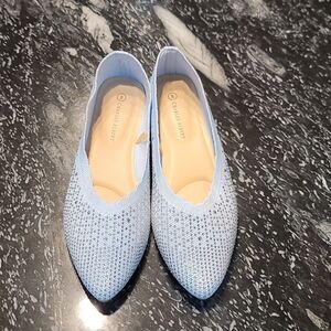 BRAND NEW CHARLES ALBERT RHINESTONE EMBELLISHMENTS POINTED TOE WOMEN'S FLAT G1